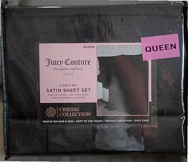 Juicy Couture 6 Piece Satin Sheet Set - Cristal Collection - NWT - Unused