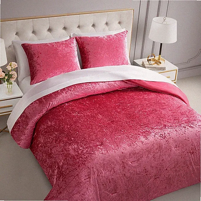 Juicy Couture Crushed Velvet Twin Comforter and Sham 2Piece Twin/XL Bedding Set