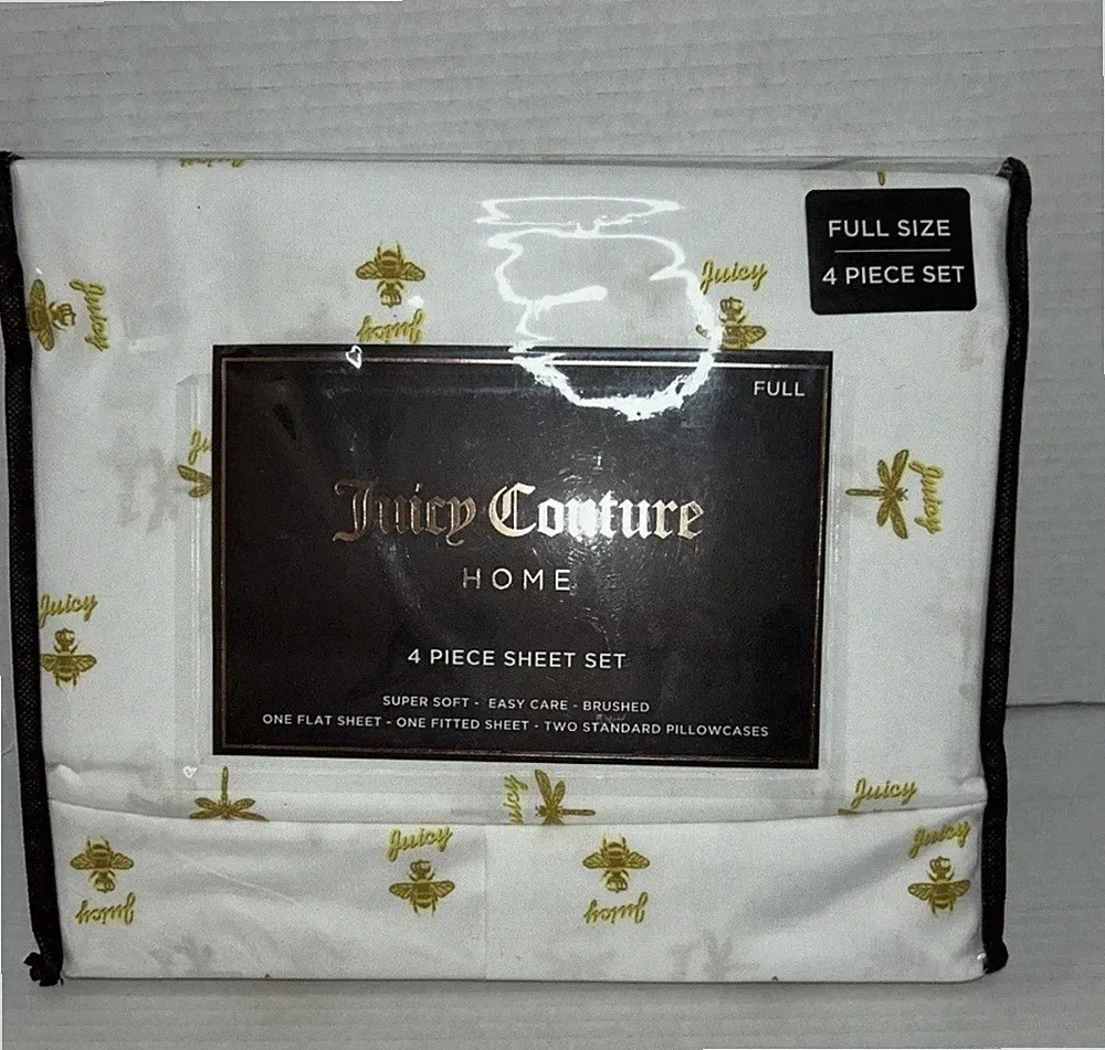 Juicy Couture Full Size 4 Piece Sheet Set