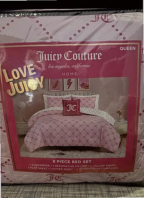 juicy couture queen bedding comforter set