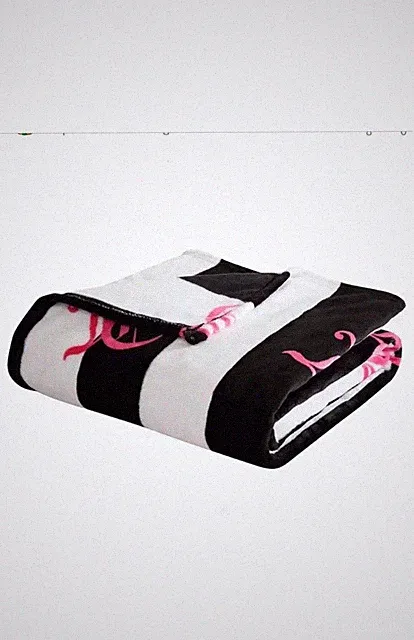 Rare New Juicy Couture Throw Blanket. Ultra Soft .