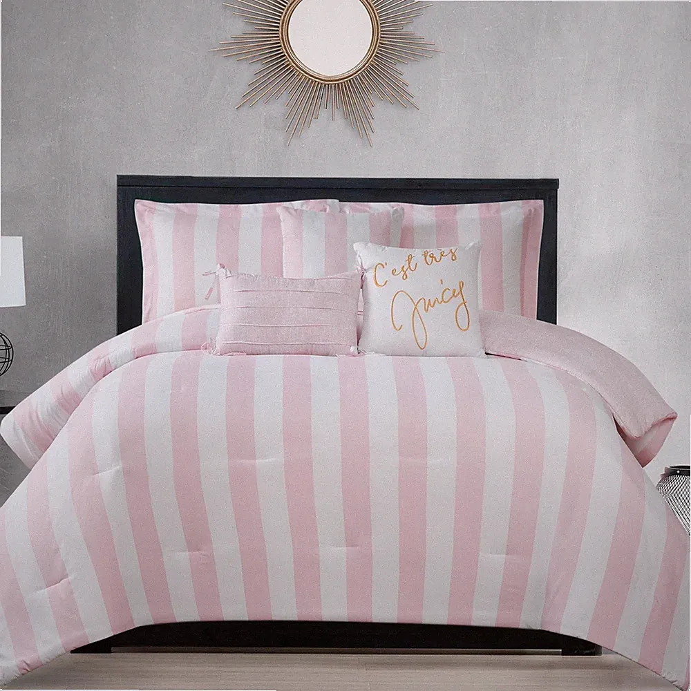 Transform Your Bedroom - Juicy Couture 6Pc Queen Reversible Bedding Set