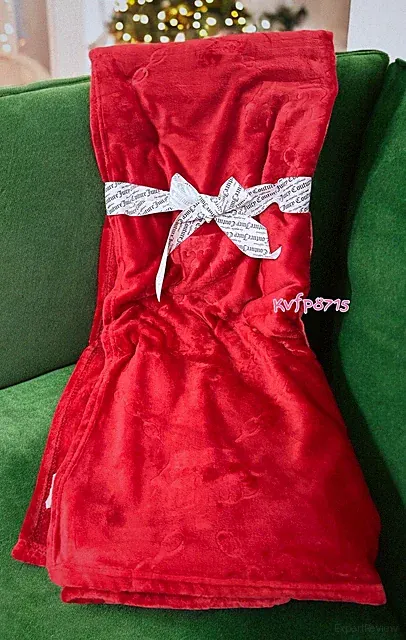 Valentine’s Day Juicy Couture Throw Blanket Red Print Crown Crowns “60 X 70"